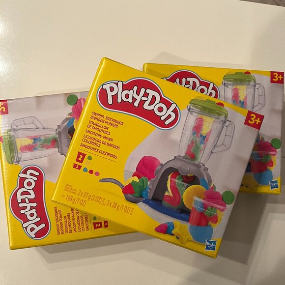 Play-Doh Swirlin Smoothies Toy Blender Playset Lot of THREE (NEW) Hasbro Kids - Picture 1 of 12